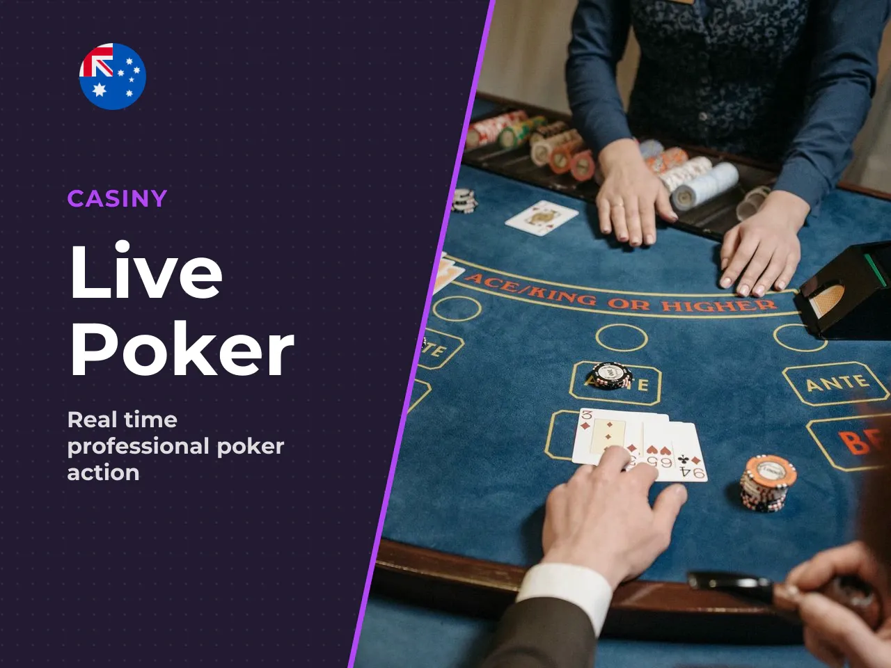 Live dealer poker and live casino