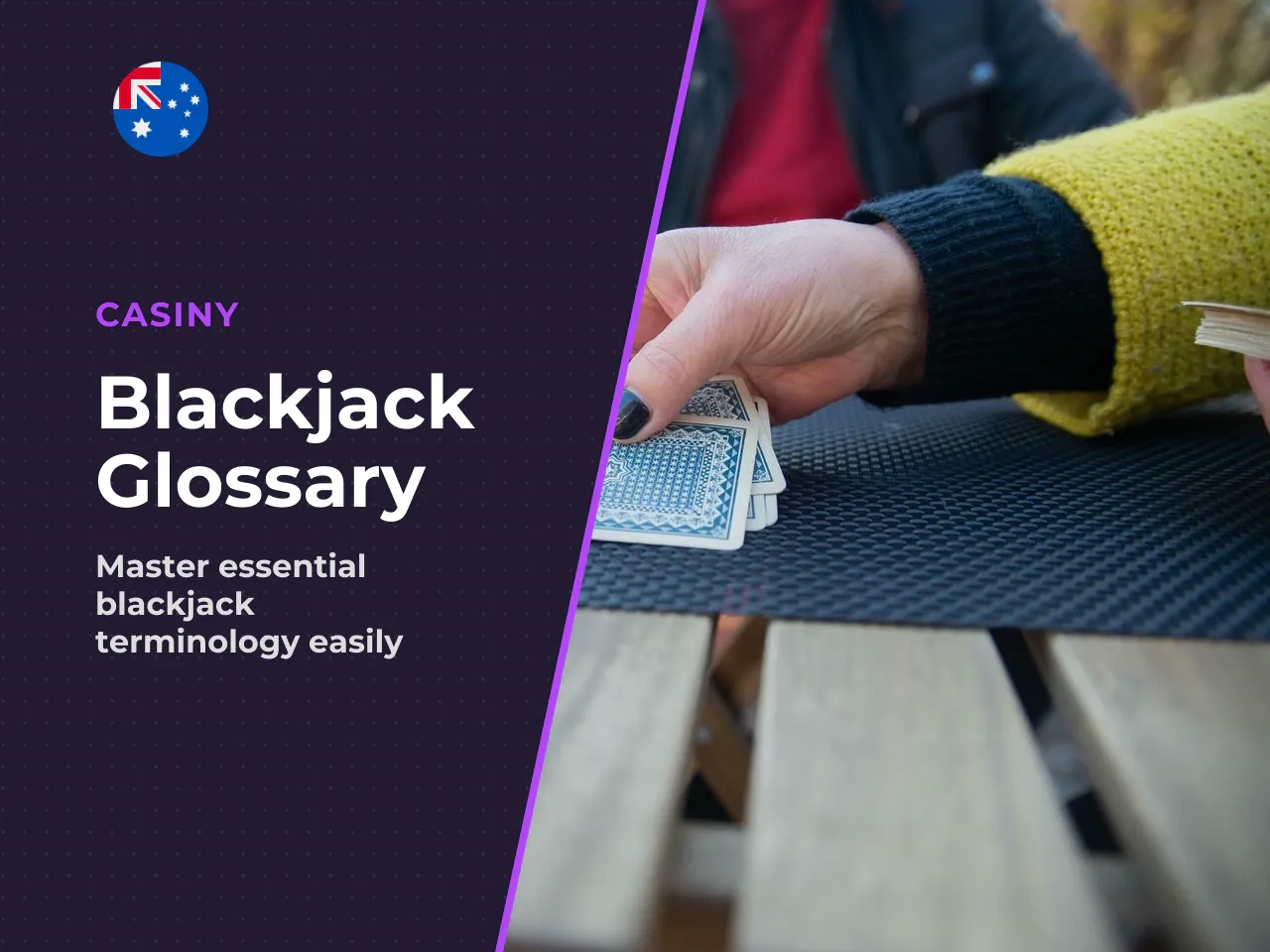 Key blackjack terms. Below is a