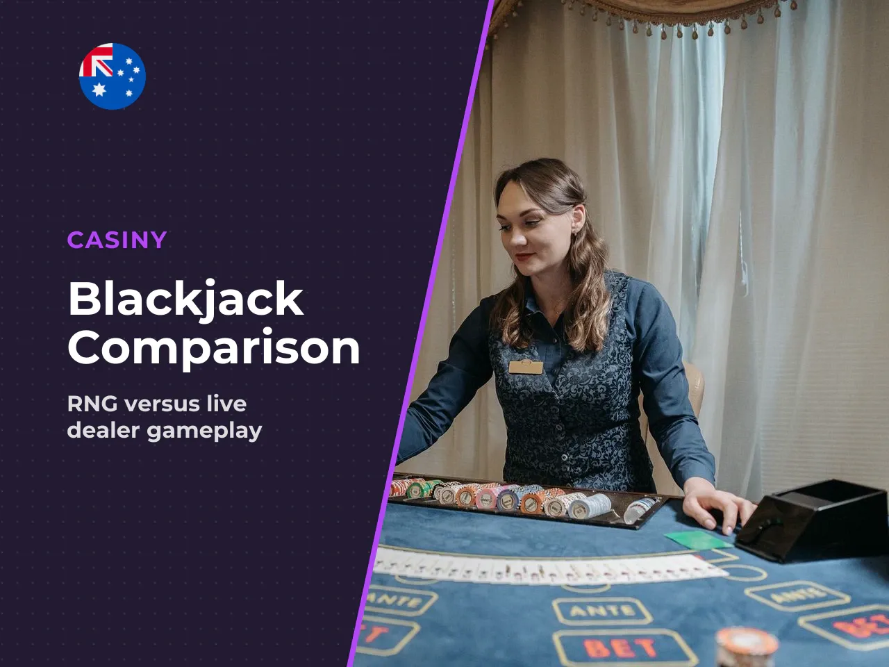 RNG blackjack game vs live dealer